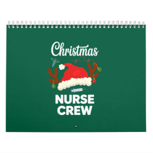 Calendrier Équipe de Noël des infirmières Chapeau de Père Noë