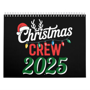 Calendrier Équipe de Noël personnalisée 2025 Famille Xmas