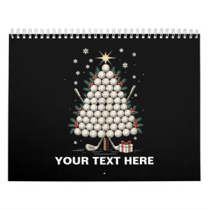 Calendrier Équipement de Noël de golf personnalisé pour la fa