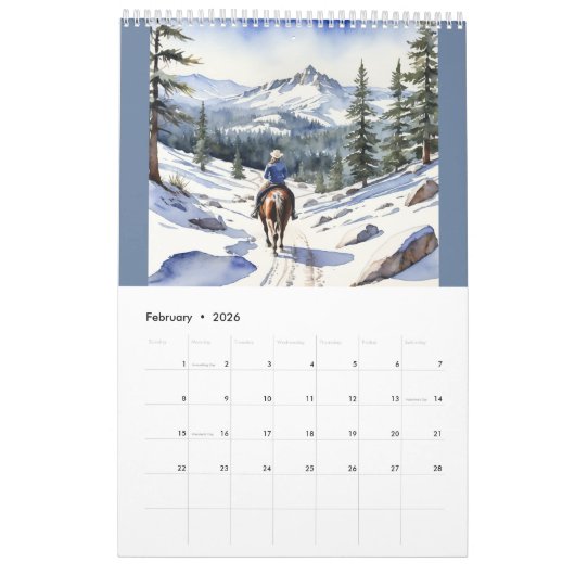 Calendrier Équitation 2025 équitation dans toutes les saisons (Feb 2026)
