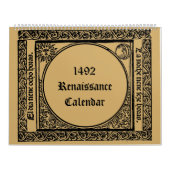 Calendrier Ère de la Renaissance Médiéval Gothique 1492 (Protection)