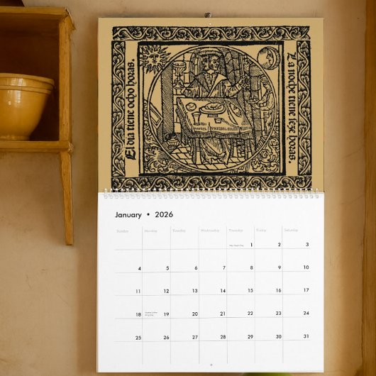 Calendrier Ère de la Renaissance Médiéval Gothique 1492