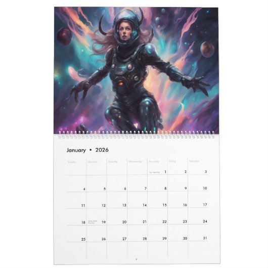 Calendrier Escape Velocity (Jan 2026)