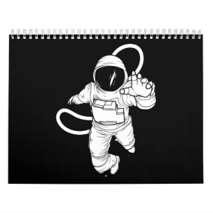 Calendrier Espace extérieur vintage Astronaute drôle