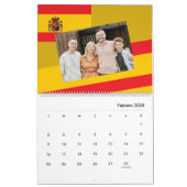 Calendrier Espagne | Ajouter Votre Photo drapeau Espagnol Cou (Feb 2026)