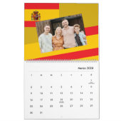 Calendrier Espagne | Ajouter Votre Photo drapeau Espagnol Cou (Mar 2026)