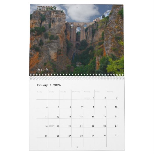 Calendrier Espagne réelle (Jan 2026)