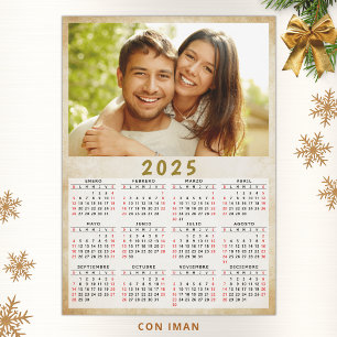 Calendrier espagnol personnalisé 2025 Magnet photo