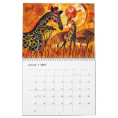 Calendrier Esprits de la Savane – Échos abstraits de la faune (Jan 2027)