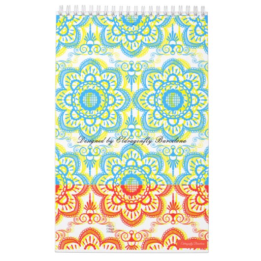 Calendrier estampes de conception espagnole (Dos)