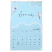 Calendrier Ésthétique Florale Douce Élégante (Jan 2027)