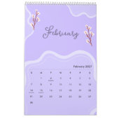 Calendrier Ésthétique Florale Douce Élégante (Feb 2027)