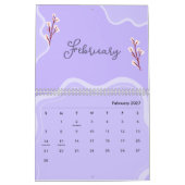 Calendrier Ésthétique Florale Douce Élégante (Feb 2027)