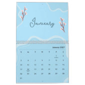 Calendrier Ésthétique Florale Douce Élégante (Jan 2027)