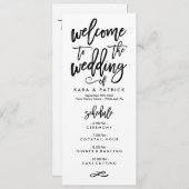 Calendrier et programme des Mariages lettres à la  (Devant / Derrière)