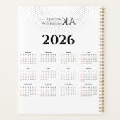 Calendrier et Projet d'Architecture Minimaliste 20 (Dos)