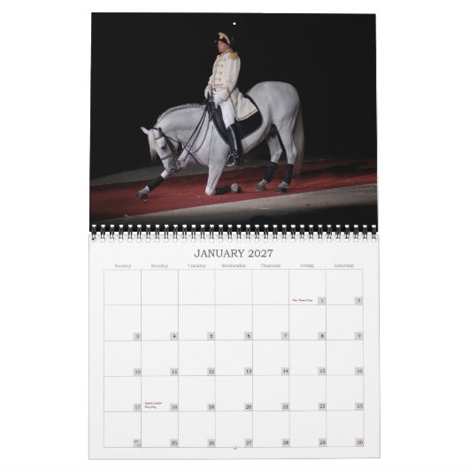 Calendrier Étalons de Lipizzaner (Jan 2027)