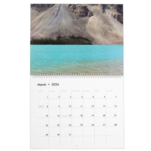 CALENDRIER : Été dans Banff, les Rocheuses (Mar 2026)