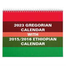 Calendrier éthiopien et calendrier grégorien 2023