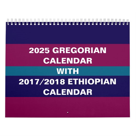 Calendrier éthiopien et grégorien 2025 Choisir le  (Protection)