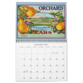 Calendrier Étiquettes Vintages de fruits et légumes (Jan 2027)