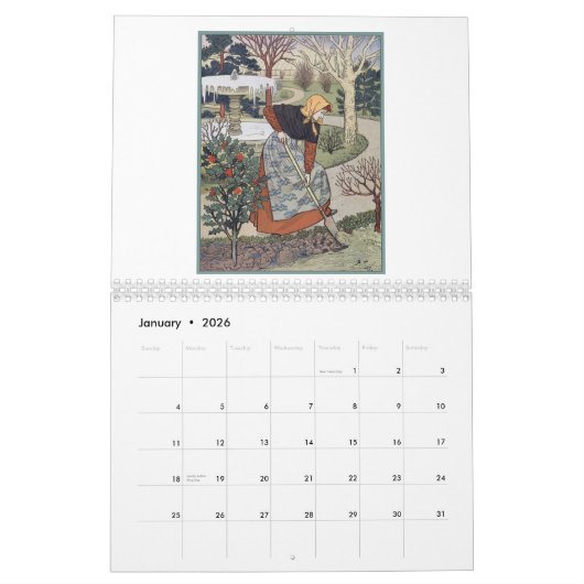 Calendrier Eugene Grasset, le jardinier équitable (Jan 2026)