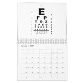 Calendrier Examen du graphique de test des yeux (Jan 2027)