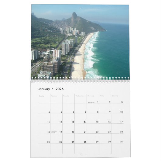 Calendrier exclusif d'images de Rio de Janeiro (Jan 2026)