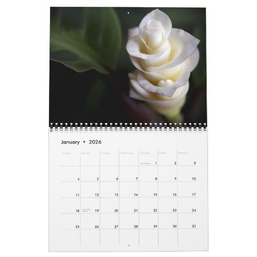 Calendrier Exotic Flowers Calendar (Jan 2026)