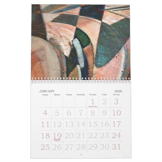 Calendrier expérimental des Arts numériques Abstra (Jan 2026)