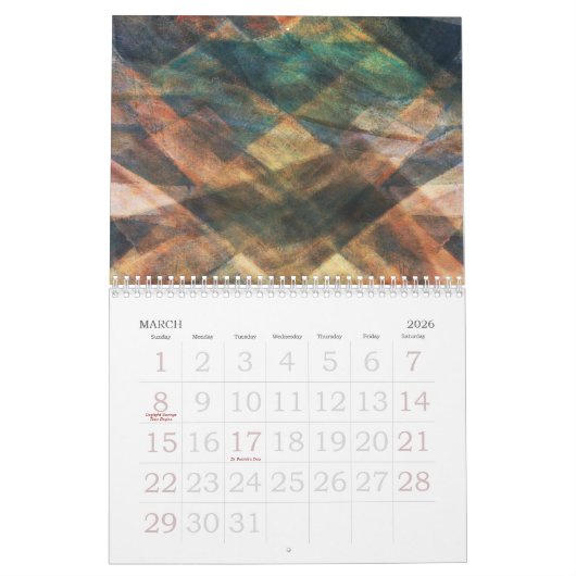 Calendrier expérimental des Arts numériques Abstra (Mar 2026)