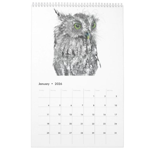 Calendrier Expressive Wildlife Calendar (Jan 2026)
