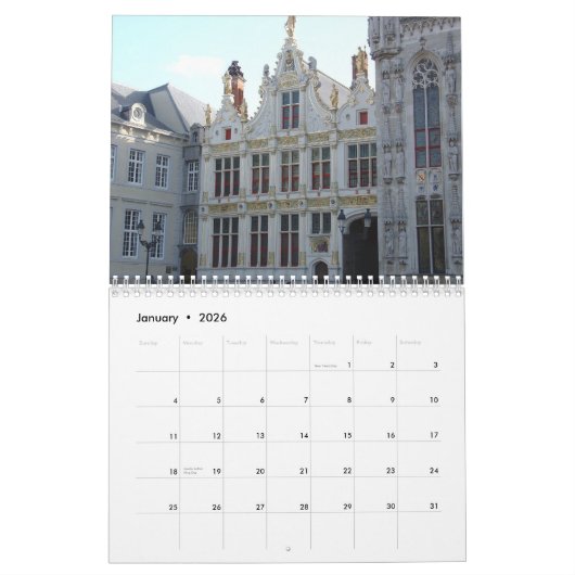 Calendrier EXTRAORDINAIRE d'ARCHITECTURE (Jan 2026)