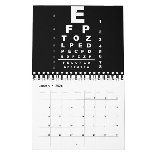 Calendrier Eye Test (Jan 2026)