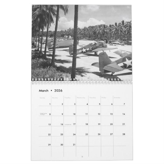 Calendrier F6F Hellcat (Mar 2026)