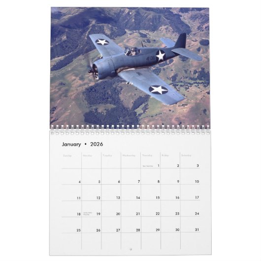 Calendrier F6F Hellcat (Jan 2026)