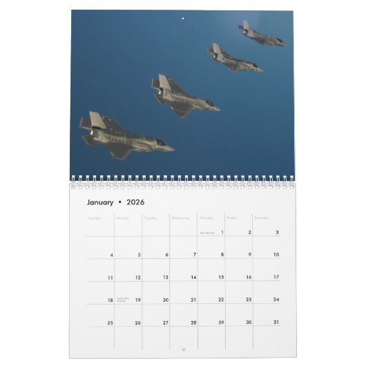 Calendrier F-35 Éclair II (Jan 2026)