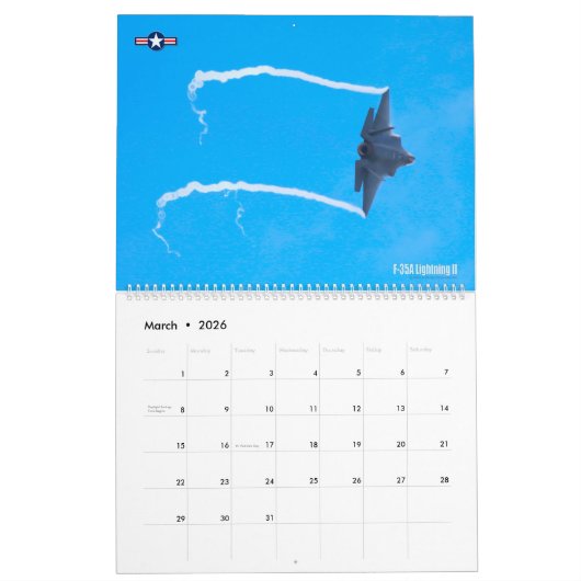 CALENDRIER F-35A ÉCLAIRAGE II (Mar 2026)