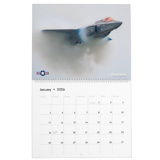 CALENDRIER F-35A ÉCLAIRAGE II (Jan 2026)