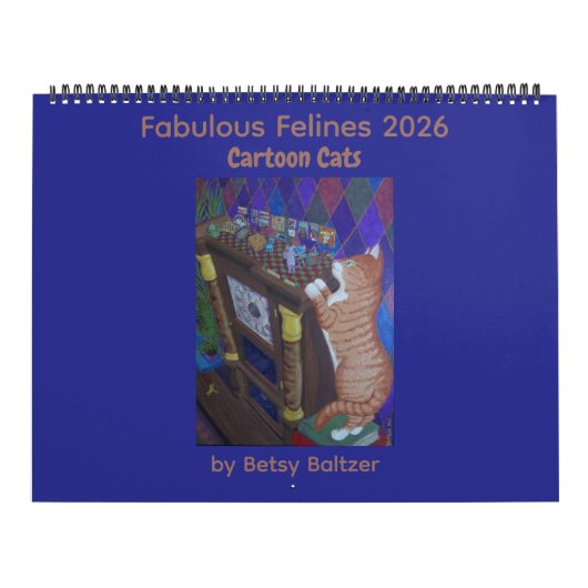 Calendrier Fabulous Felines 2026 Cartoon Cats (Protection)