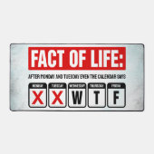 Calendrier Fact of Life dit WTF Humour (Recto)