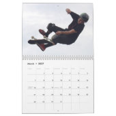 Calendrier faisant de la planche à roulettes, (Mar 2027)