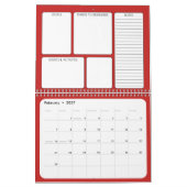 Calendrier Faisons-le - Planificateur avec objectifs et 2 pho (Feb 2027)