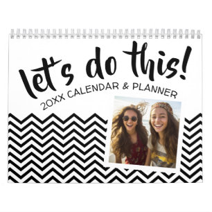 Calendrier Faisons-le - Planificateur avec objectifs et 2 pho