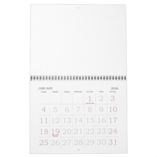 Calendrier Fait en Australie (Jan 2026)