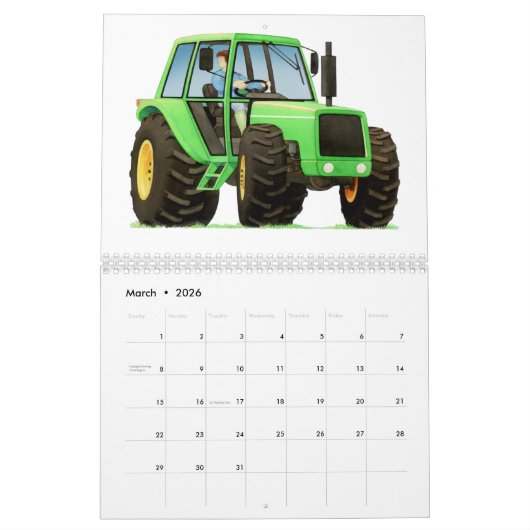 Calendrier fait sur commande de camion de (Mar 2026)