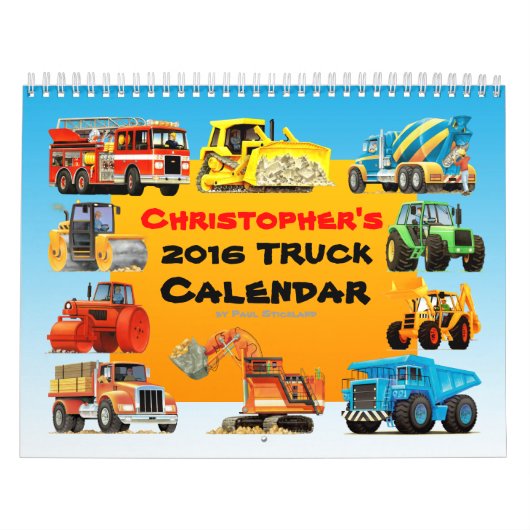 Calendrier fait sur commande de camion de (Protection)