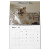 Calendrier fait sur commande de deux pages, taille (Feb 2027)