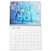 Calendrier fait sur commande de deux pages, taille (Jan 2027)