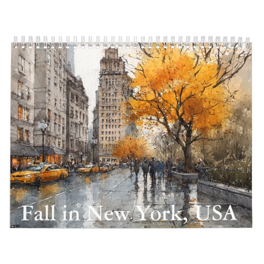 Calendrier Fall in New York-USA Calendar (Protection)